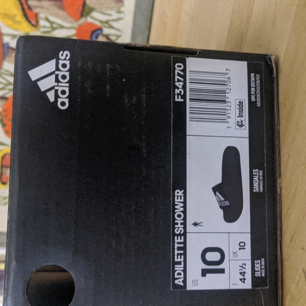 Nwt black Adidas adilette shower slides